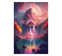 Adults 1000 PCS Jigsaw Puzzle Enchanted Waterfall Paradise -1 Adult Jigsaw Puzzle Relaxing Games Perfect Decoration Unique Gifts for Birthday And Christmas 1000 PCS