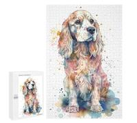 Adults 1000 PCS Jigsaw Puzzle English Cocker Spaniel Jigsaw for Adults Brain Teaser Game Wall Decoration for Is Ideal As A Gift 1000 PCS