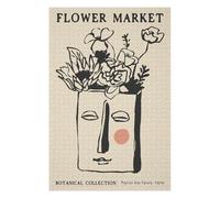 Adults 1000 PCS Jigsaw Puzzle Flower Market Botanical Collection Art Print Puzzle for Adults Hands-on Game Perfect Decoration Parent-child Interaction 1000 PCS