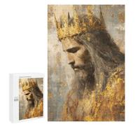 Adults 1000 PCS Jigsaw Puzzle Golden Crown Religious Art Print Jigsaws for Adults Puzzle Precision Cutting Difficult And Challenge Toy Intellectual Game 1000 PCS