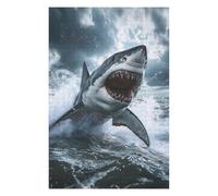 Adults 1000 PCS Jigsaw Puzzle Great White Shark Attack Jigsaw for Adults Relaxing Games Pattern Assembly Unique Gifts for Birthday And Christmas 1000 PCS