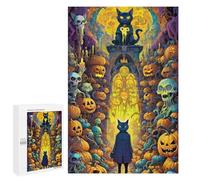 Adults 1000 PCS Jigsaw Puzzle Halloween Enchanted Gate Adult Jigsaw Puzzle Brain Teaser Game Enhance Memory Birthday And Unique Gifts 1000 PCS