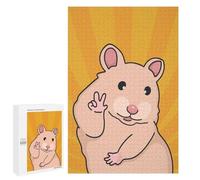 Adults 1000 PCS Jigsaw Puzzle Hamster Meme Pop Art Adult Jigsaw Puzzle Family Game Precision Cutting Birthday And Unique Gifts 1000 PCS