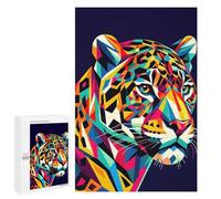 Adults 1000 PCS Jigsaw Puzzle Jaguar Wpap Pop Art Jigsaw for Adults Brain Teaser Game Wall Decoration for Is Ideal As A Gift 1000 PCS