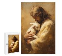 Adults 1000 PCS Jigsaw Puzzle Jesus Holding Lamb Painting-5 Jigsaws for Adults Puzzle Precision Cutting Difficult And Challenge Toy Intellectual Game 1000 PCS