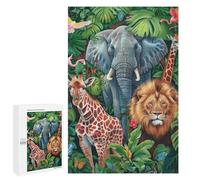 Adults 1000 PCS Jigsaw Puzzle Jungle Animal Paradise Jigsaws for Adults Puzzle Precision Cutting Difficult And Challenge Toy Intellectual Game 1000 PCS