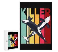 Adults 1000 PCS Jigsaw Puzzle Killer Whale Jigsaw for Adults Brain Teaser Game Wall Decoration for Is Ideal As A Gift 1000 PCS