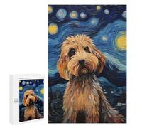 Adults 1000 PCS Jigsaw Puzzle Labradoodle Paint Jigsaw Puzzle Brain Teaser Game But Fun And Humorous for Is Ideal As A Gift 1000 PCS