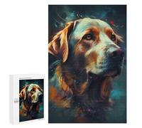 Adults 1000 PCS Jigsaw Puzzle Labrador Retriever Dog Jigsaw for Adults Brain Teaser Game Wall Decoration for Is Ideal As A Gift 1000 PCS