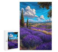 Adults 1000 PCS Jigsaw Puzzle Lavender Fields Dreamscape Jigsaws for Adults Puzzle Precision Cutting Difficult And Challenge Toy Intellectual Game 1000 PCS