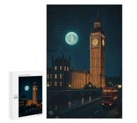 Adults 1000 PCS Jigsaw Puzzle London at Night with Big Ben Jigsaw for Adults Brain Teaser Game Wall Decoration for Is Ideal As A Gift 1000 PCS