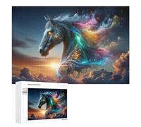 Adults 1000 PCS Jigsaw Puzzle Magical Horse Sky Art Adult Jigsaw Puzzle Brain Teaser Game Enhance Memory Birthday And Unique Gifts 1000 PCS