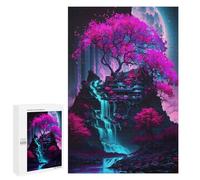 Adults 1000 PCS Jigsaw Puzzle Mystical Nature Neon Tree Adult Jigsaw Puzzle Family Game Precision Cutting Birthday And Unique Gifts 1000 PCS