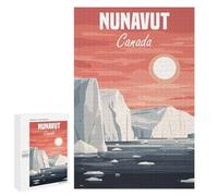 Adults 1000 PCS Jigsaw Puzzle Nunavut Canada Landscape Jigsaw for Adults Brain Teaser Game Wall Decoration for Is Ideal As A Gift 1000 PCS