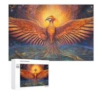Adults 1000 PCS Jigsaw Puzzle Phoenix Rising Mythical Bird Artwork Adult Jigsaw Puzzle Brain Teaser Game Enhance Memory Birthday And Unique Gifts 1000 PCS