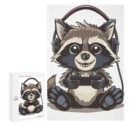Adults 1000 PCS Jigsaw Puzzle Raccoon Gaming Jigsaw for Adults Brain Teaser Game Precision Cutting Unique Gifts for Birthday And Christmas 1000 PCS