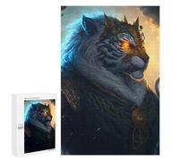 Adults 1000 PCS Jigsaw Puzzle Regal Tiger in Armor Adult Jigsaw Puzzle Brain Teaser Game Enhance Memory Birthday And Unique Gifts 1000 PCS