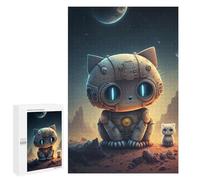 Adults 1000 PCS Jigsaw Puzzle Robotic Cat on Mars -1 Jigsaw for Adults Brain Teaser Game Precision Cutting Unique Gifts for Birthday And Christmas 1000 PCS