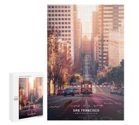 Adults 1000 PCS Jigsaw Puzzle San Francisco Cable Car Ride Adult Jigsaw Puzzle Brain Teaser Game Enhance Memory Birthday And Unique Gifts 1000 PCS
