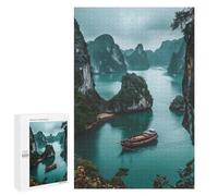 Adults 1000 PCS Jigsaw Puzzle Serenity at Ha Long Bay Jigsaw Puzzle Brain Teaser Game But Fun And Humorous for Is Ideal As A Gift 1000 PCS