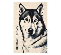 Adults 1000 PCS Jigsaw Puzzle Siberian Husky Puzzle for Adults Hands-on Game Perfect Decoration Parent-child Interaction 1000 PCS