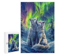 Adults 1000 PCS Jigsaw Puzzle Snow Wolf Romance Jigsaw for Adults Brain Teaser Game Precision Cutting Unique Gifts for Birthday And Christmas 1000 PCS