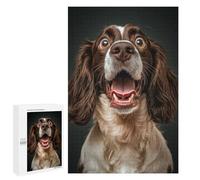 Adults 1000 PCS Jigsaw Puzzle Surprised Springer Spaniel Adult Jigsaw Puzzle Family Game Precision Cutting Birthday And Unique Gifts 1000 PCS