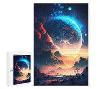 Adults 1000 PCS Jigsaw Puzzle Twilight Cosmic Forest Jigsaw Puzzle Brain Teaser Game But Fun And Humorous for Is Ideal As A Gift 1000 PCS