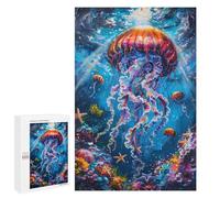 Adults 1000 PCS Jigsaw Puzzle Vibrant Jellyfish Underwater Adult Jigsaw Puzzle Family Game Precision Cutting Birthday And Unique Gifts 1000 PCS