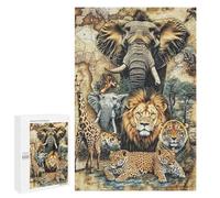 Adults 1000 PCS Puzzle African Safari Animals Jigsaws for Adults Puzzle Improve Memory Challenging To Complete Unique Gifts for Birthday And Christmas 1000 PCS