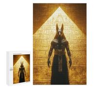 Adults 1000 PCS Puzzle Anubis Egyptian God Statue Jigsaws for Adults Puzzle Improve Memory Challenging To Complete Unique Gifts for Birthday And Christmas 1000 PCS