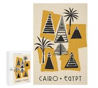 Adults 1000 PCS Puzzle Cairo Egypt Pyramids Art Print Adult Jigsaw Puzzles Analysis And Logic Wishlist with Santa Claus Unique Gifts for Birthday And Christmas 1000 PCS