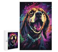 Adults 1000 PCS Puzzle Colorful Beagle Art Print Puzzles for Teenagers Precision Cutting for Birthday, Chrismas Toy Intellectual Game 1000 PCS