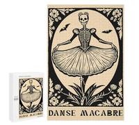 Adults 1000 PCS Puzzle Danse Macabre Skeleton Ballerina Adult Jigsaw Puzzles Analysis And Logic Wishlist with Santa Claus Unique Gifts for Birthday And Christmas 1000 PCS