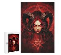Adults 1000 PCS Puzzle Dark Fantasy Devil Art Print Jigsaw Puzzles for Adults Birthday Present Parent-child Interaction Toy Intellectual Game 1000 PCS