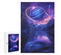 Adults 1000 PCS Puzzle Galactic Reflections Celestial Lake Scene -1 Jigsaw Puzzles for Adults Birthday Present Parent-child Interaction Toy Intellectual Game 1000 PCS
