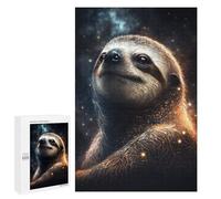 Adults 1000 PCS Puzzle Galactic Sloth Portrait-4 Adult Jigsaw Puzzles Analysis And Logic Wishlist with Santa Claus Unique Gifts for Birthday And Christmas 1000 PCS