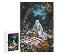 Adults 1000 PCS Puzzle Ghostly Picnic in The Woods Adult Jigsaw Puzzles Difficult Challenge Wishlist with Santa Claus Unique Birthday And Gifts 1000 PCS