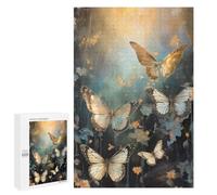 Adults 1000 PCS Puzzle Golden Butterfly Garden Jigsaws for Adults Puzzle Improve Memory Challenging To Complete Unique Gifts for Birthday And Christmas 1000 PCS