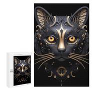 Adults 1000 PCS Puzzle Golden Egypt God Cat Adult Jigsaw Puzzles Analysis And Logic Wishlist with Santa Claus Unique Gifts for Birthday And Christmas 1000 PCS