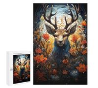 Adults 1000 PCS Puzzle Magical Forest Deer Artwork Puzzles for Teenagers Precision Cutting for Birthday, Chrismas Toy Intellectual Game 1000 PCS