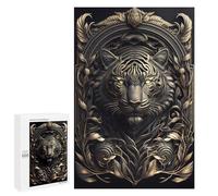 Adults 1000 PCS Puzzle Mighty Tiger Art Deco Adult Jigsaw Puzzles Analysis And Logic Wishlist with Santa Claus Unique Gifts for Birthday And Christmas 1000 PCS
