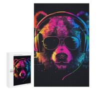Adults 1000 PCS Puzzle Music Lover Monkey Art Print Adult Jigsaw Puzzles Analysis And Logic Wishlist with Santa Claus Unique Gifts for Birthday And Christmas 1000 PCS
