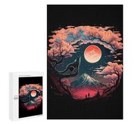 Adults 1000 PCS Puzzle Night Fuji Mountain Adult Jigsaw Puzzle Anti-Stress Toys Analysis And Logic Birthday Present, Gifts, 1000 PCS