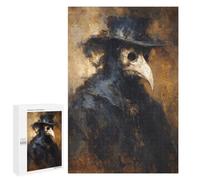 Adults 1000 PCS Puzzle Plague Doctor Crow Art Print Adult Jigsaw Puzzles Difficult Challenge Wishlist with Santa Claus Unique Birthday And Gifts 1000 PCS