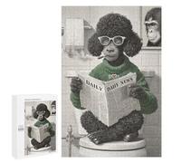 Adults 1000 PCS Puzzle Poodle Smoking on Toilet Adult Jigsaw Puzzles Difficult Challenge Wishlist with Santa Claus Unique Birthday And Gifts 1000 PCS