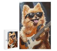 Adults 1000 PCS Puzzle Rock Star Pomeranian Jigsaws for Adults Puzzle Improve Memory Challenging To Complete Unique Gifts for Birthday And Christmas 1000 PCS