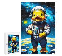 Adults 1000 PCS Puzzle Rubber Duck Astronaut Adult Jigsaw Puzzle Anti-Stress Toys Analysis And Logic Birthday Present, Gifts, 1000 PCS