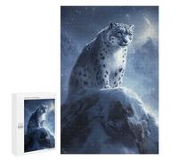 Adults 1000 PCS Puzzle Snow Leopard Mountain Majesty-1 Jigsaw Puzzles for Adults Birthday Present Parent-child Interaction Toy Intellectual Game 1000 PCS
