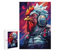 Adults 1000 PCS Puzzle Space Chicken Explorer Jigsaw Puzzles for Adults Birthday Present Parent-child Interaction Toy Intellectual Game 1000 PCS